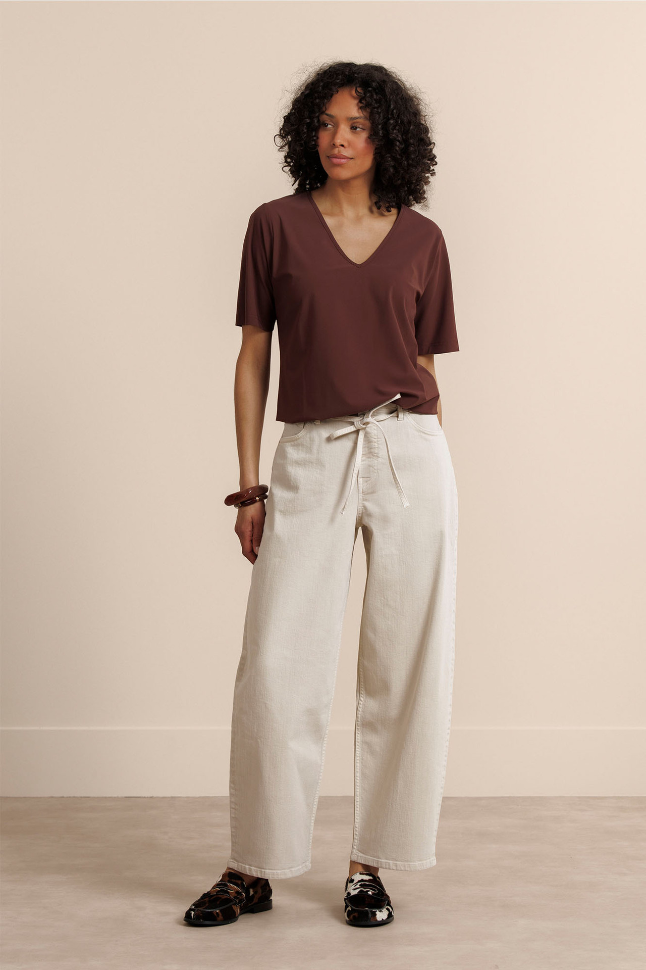 Studio Anneloes Vicky Shirt Chestnut, kastanjebruin shirt